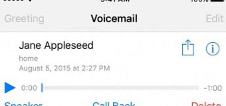Ios 9 allows you to save and share voicemail messages