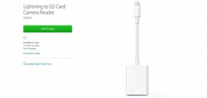 Apple unveils usb 3 0 lightning to sd card camera reader for ipad pro and iphone 6s