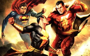 Black adam vs superman and captain marvel