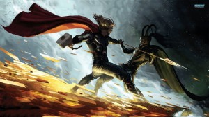 Loki vs thor wallpaper