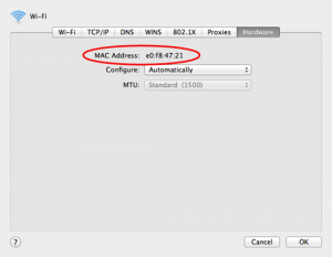 Os x wifi mac address