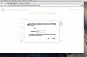 Chrome remote desktop settings on mac