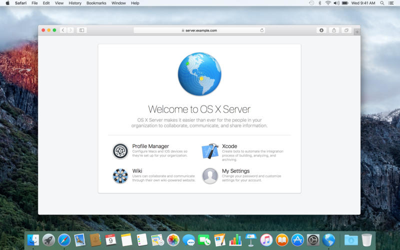 2016 OS X Web Server