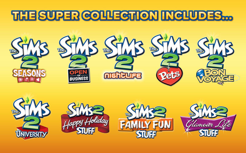 List of Games included in Sims 2 Super Collection