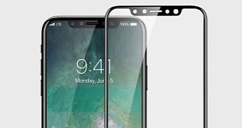 Iphone 8 leak reveals bezel less display top bar with facial recognition camera