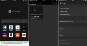 Microsoft s browser for the iphone now features a dark mode