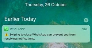 Weird ios 11 bug blocks whatsapp notifications on the iphone