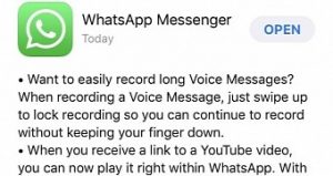Whatsapp for ios now lets you record longer voice messages play youtube videos