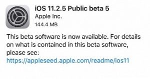 Apple seeds fifth beta of ios 11 2 5 to developers and public beta testers